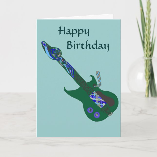 Celtic Blues Guitar Card (Front)