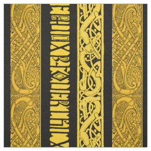Celtic Borders in Gold Fabric