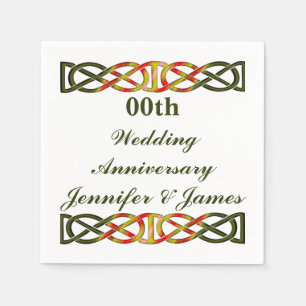 Celtic Braid Wedding Anniversary Napkin