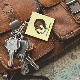 Celtic Brown Horse yellow Key Ring