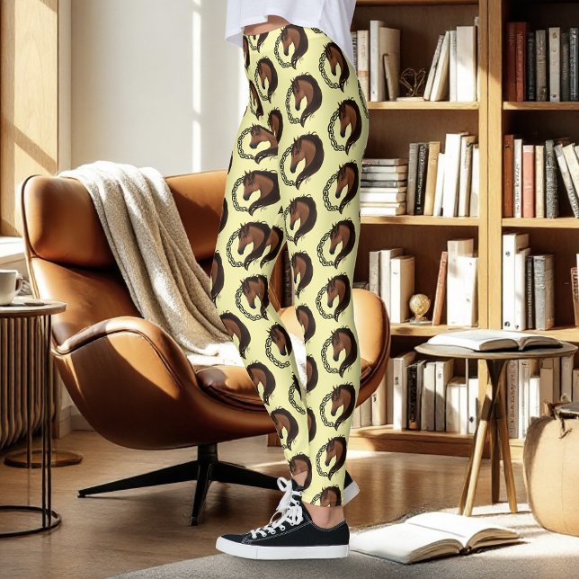 Celtic Brown Horse Yellow Leggings (Creator Uploaded)