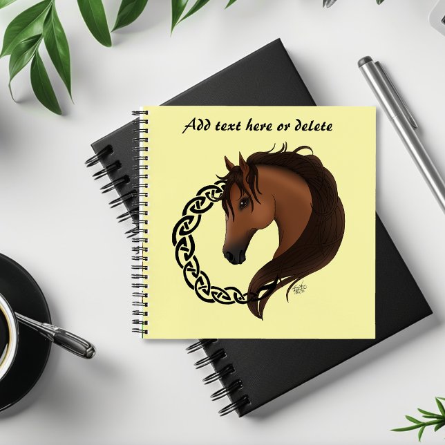Celtic Brown Horse Yellow Notebook (Creator Uploaded)