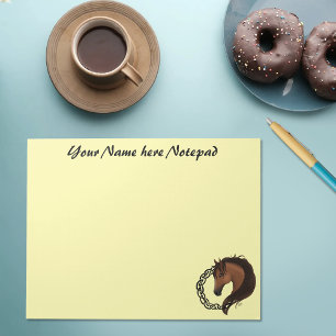 Celtic Brown Horse Yellow Notepad