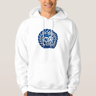 Celtic Buffalo/Bison, blue Hoodie