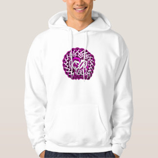 Celtic Buffalo/Bison, pink Hoodie