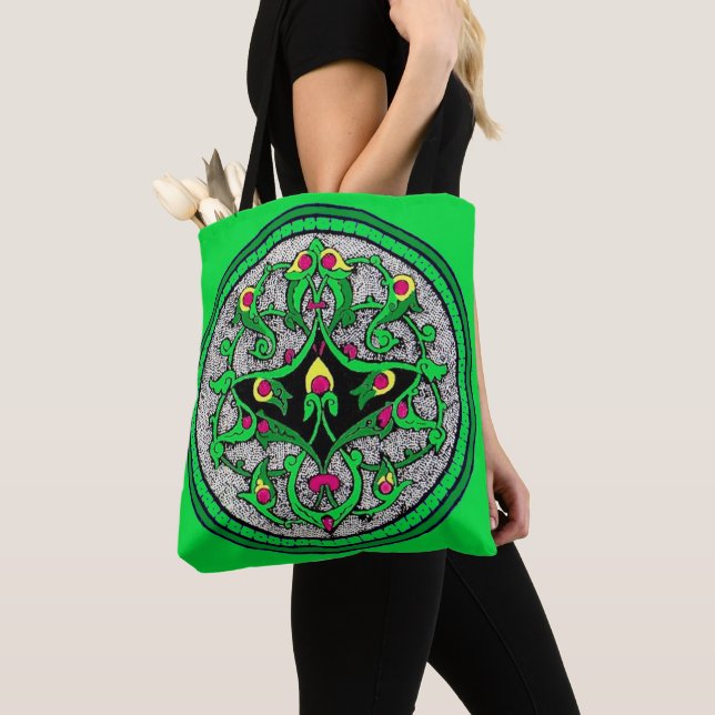 Celtic cartouche tote bag (Close Up)
