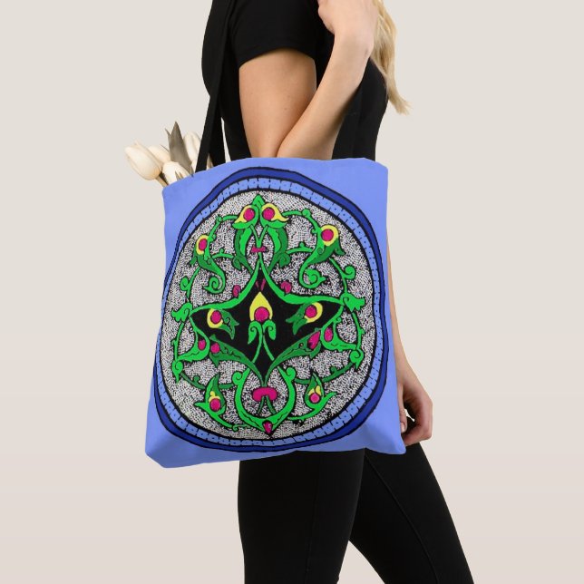 Celtic cartouche tote bag (Close Up)