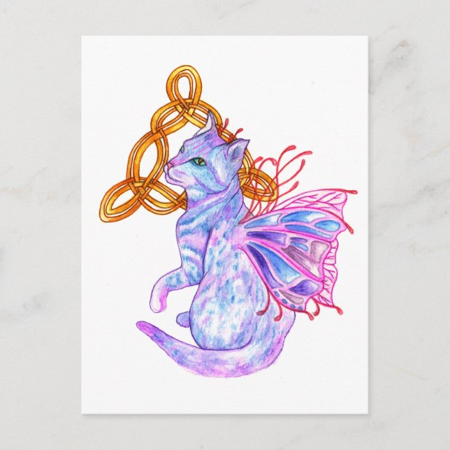 Celtic Cat Postcard (Front)