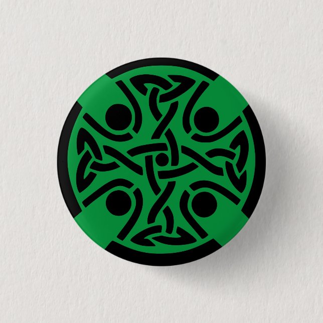 Celtic Christian cross  3 Cm Round Badge (Front)