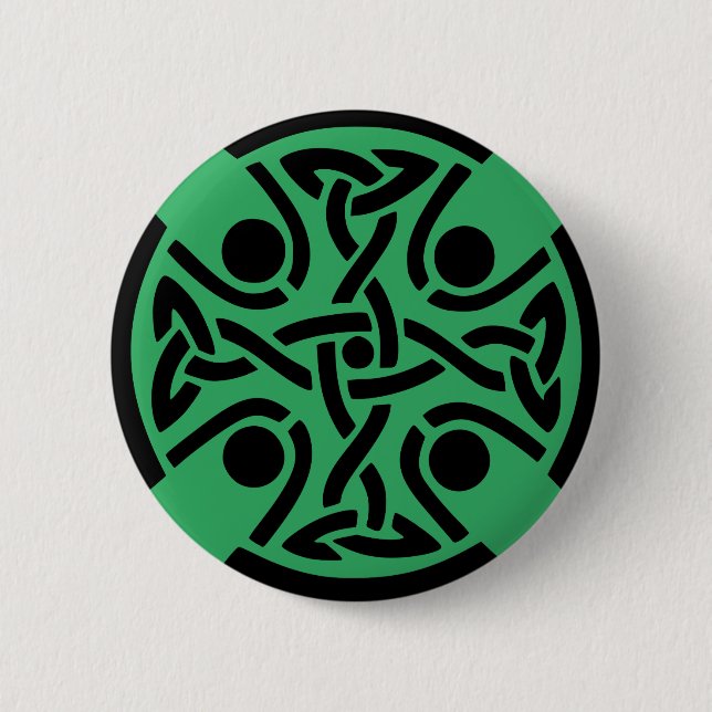 Celtic Christian cross  6 Cm Round Badge (Front)