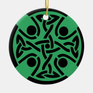 Celtic Christian cross Ceramic Tree Decoration