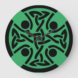 Celtic Christian cross Large Clock