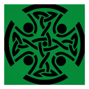 Celtic Christian cross Poster