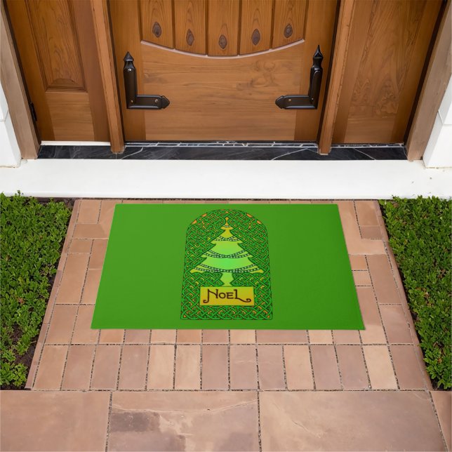 Celtic Christmas Tree Doormat (Outdoor)