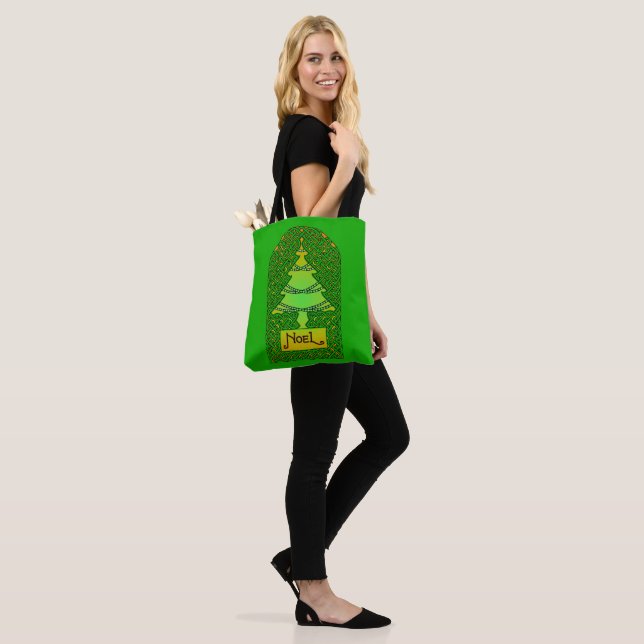 Celtic Christmas Tree Tote Bag (On Model)
