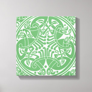Celtic Circle  Bird Pattern You Choose Colour Canvas Print