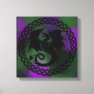 Celtic Circle Dragon Canvas Print