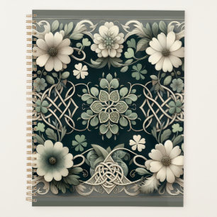 Celtic Clover Floral Charm Planner