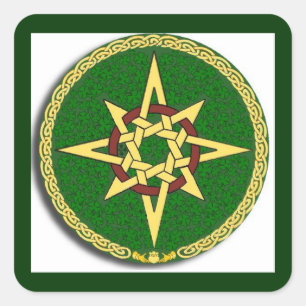 Celtic Compass Template Square Sticker