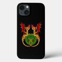 Celtic Crescent Moon And Dragons
