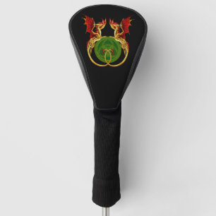 Celtic Crescent Moon And Dragons Golf Head Cover