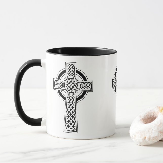 Celtic Cross 041120 Mug (With Donut)
