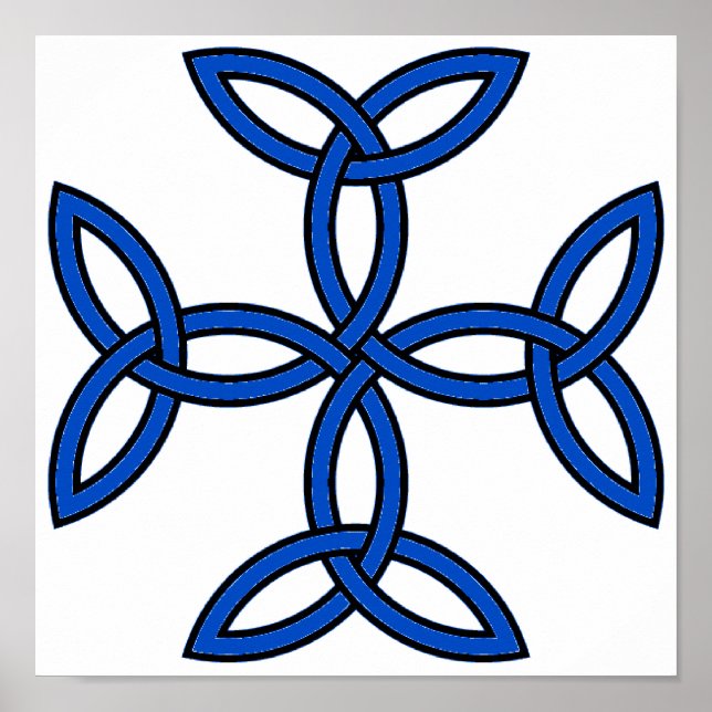 Celtic Cross 11 Blue Poster (Front)