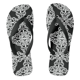celtic cross adult flip flops