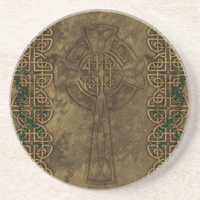 Celtic Cross and Celtic Knots Coaster (Front)