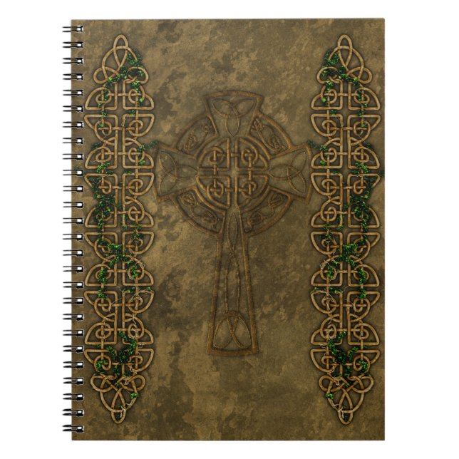 Celtic Cross and Celtic Knots Spiral Notebook (Front)