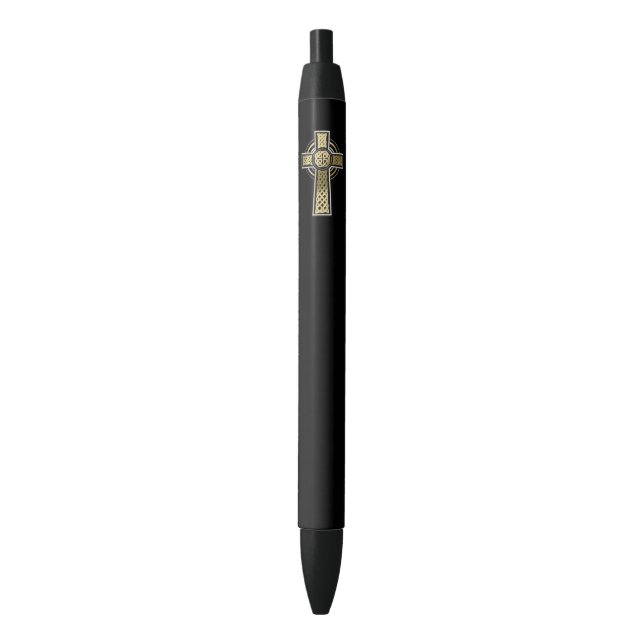 Celtic cross black ink pen (Front Vertical)