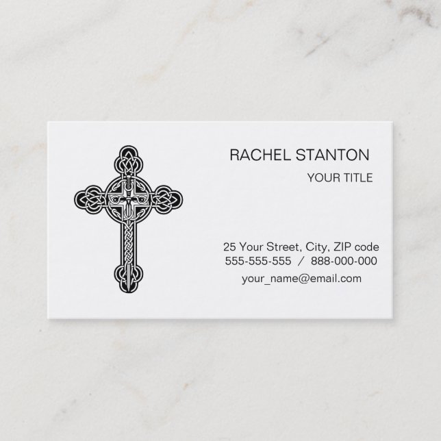 Celtic cross business card (Front)