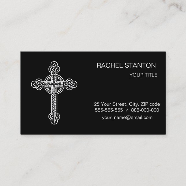 Celtic cross business card (Front)