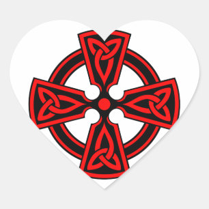 CELTIC CROSS - CELT/IRISH/IRELAND/IRISH/IRISHMAN HEART STICKER