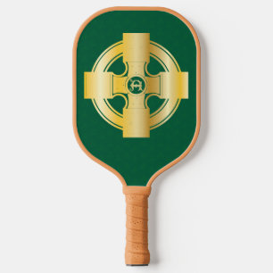 Celtic Cross Celtic Knot Letter A Monogram Pickleball Paddle