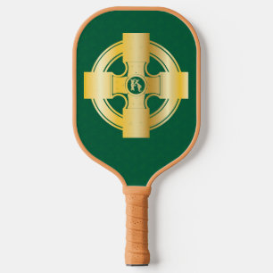 Celtic Cross Celtic Knot Letter K Monogram Pickleball Paddle