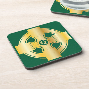 Celtic Cross Celtic Knot Letter Q Monogram Coaster
