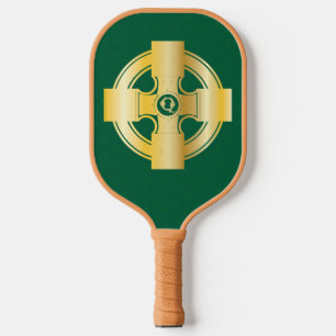 Celtic Cross Celtic Knot Letter Q Monogram Pickleball Paddle