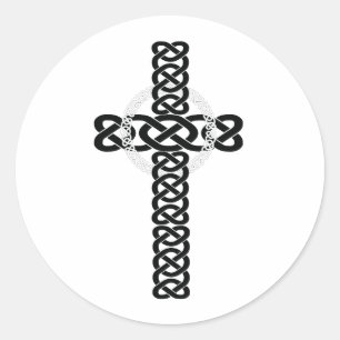 Celtic Cross Classic Round Sticker