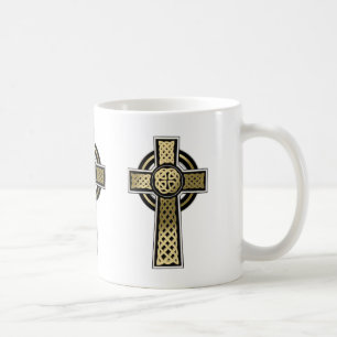 Celtic cross coffee mug