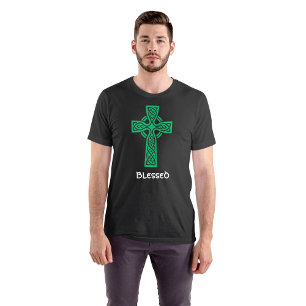 Celtic Cross Custom Text T-Shirt