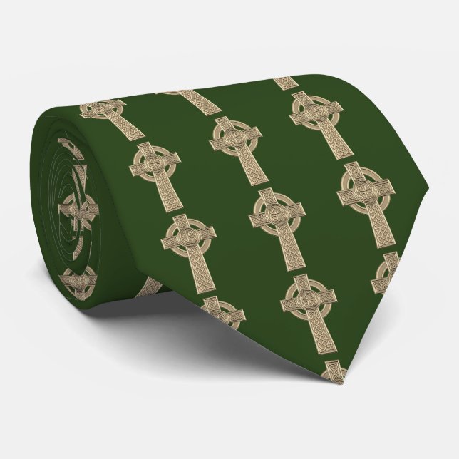 Celtic Cross Custom  Tie (Rolled)