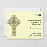 Celtic Cross Gold and Mythic Ivory Response Card