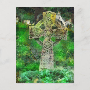 Celtic Cross Gravestone Postcard