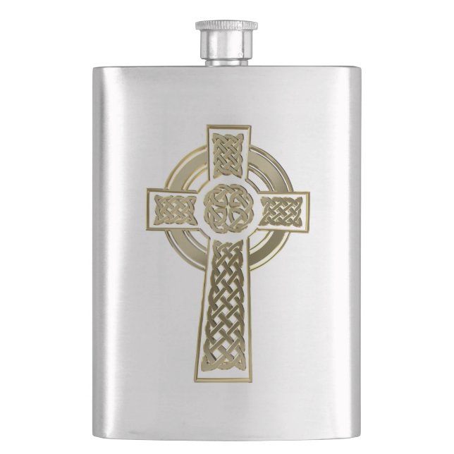 Celtic cross hip flask (Front)