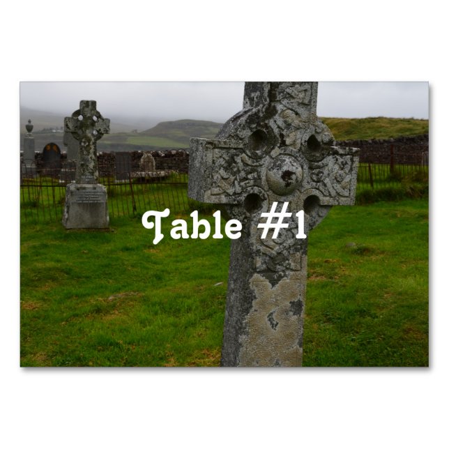 Celtic Cross in Scotland Table Number (Front)