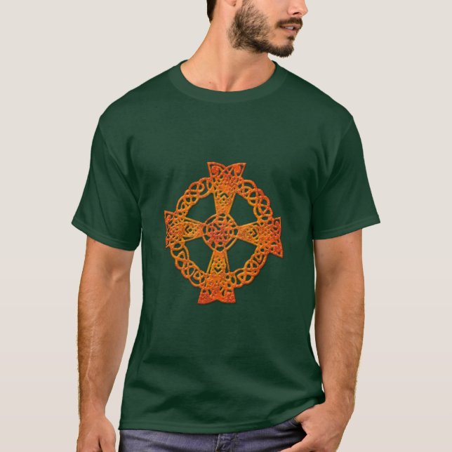 Celtic Cross Irish Art Design T-Shirt (Front)