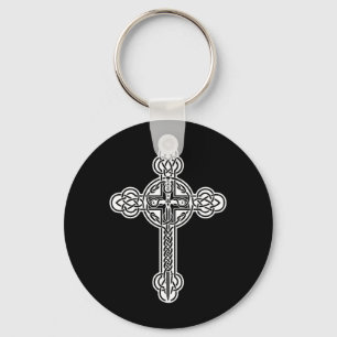 Celtic cross key ring