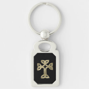 Celtic cross knot key ring