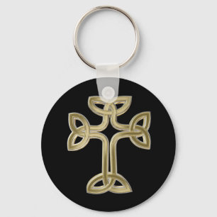 Celtic cross knot key ring